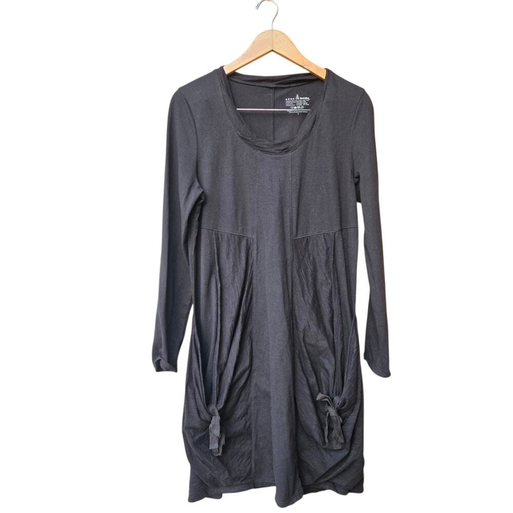 Neon Buddha Women’s Lagenlook Artsy Boho Tunic Dress Long Sleeve Pocket Sz Large